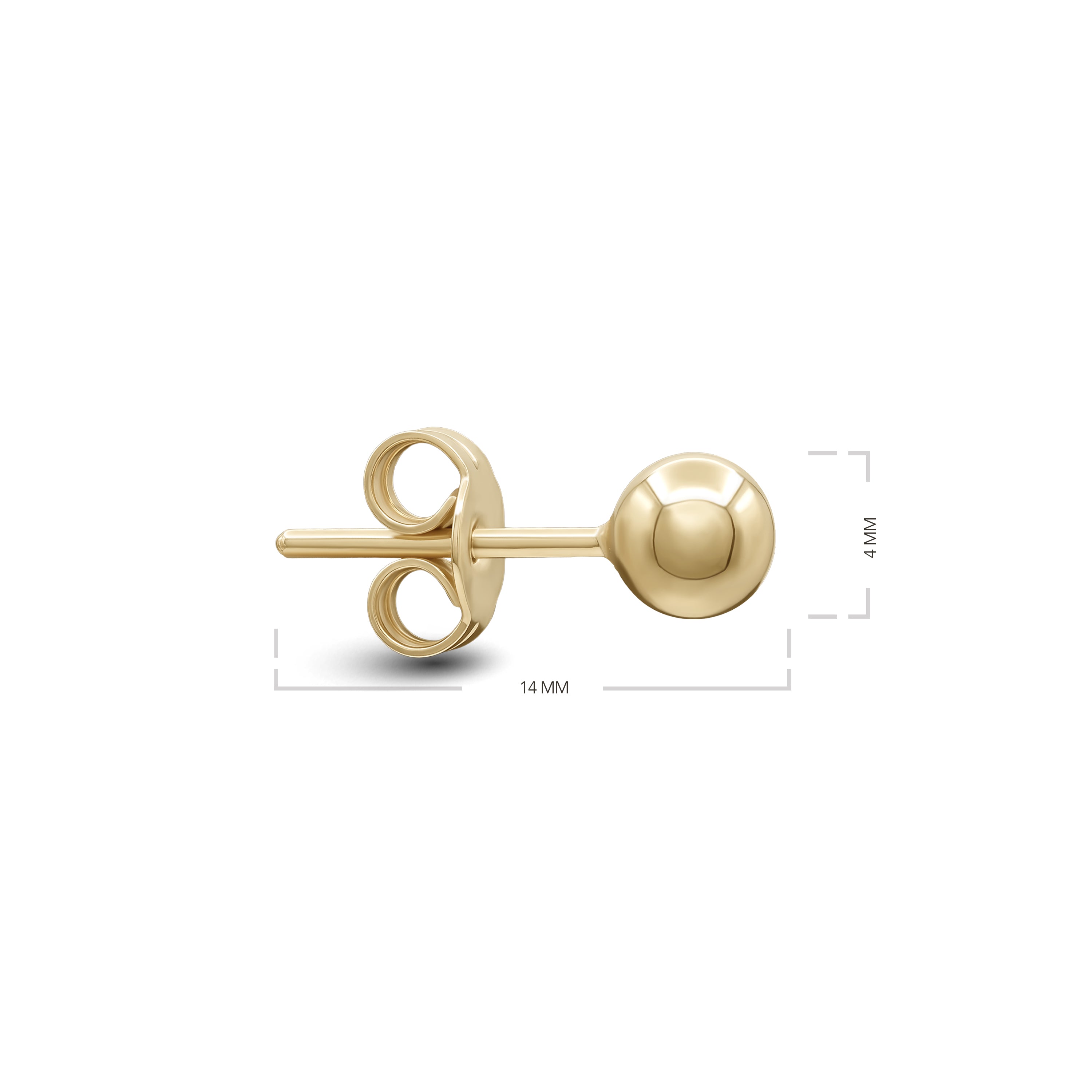 Round Stud Earrings | 18k Yellow Gold